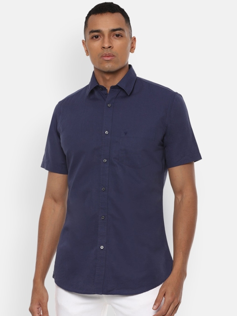 

Van Heusen Sport Men Navy Blue Slim Fit Solid Casual Shirt