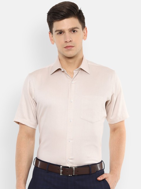 

Van Heusen Men Beige Regular Fit Solid Formal Shirt