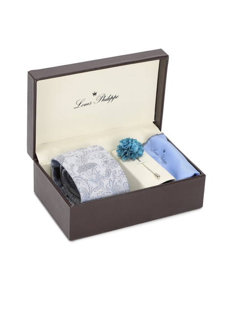 

Louis Philippe Men Blue & White Accessory Gift Set