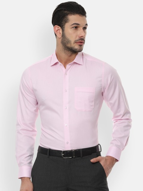 

Louis Philippe Men Pink Slim Fit Solid Formal Shirt