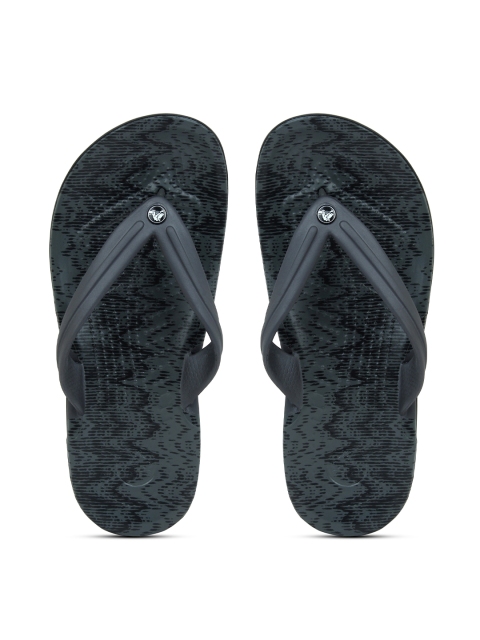 

Crocs Unisex Grey & Black Printed Thong Flip-Flops