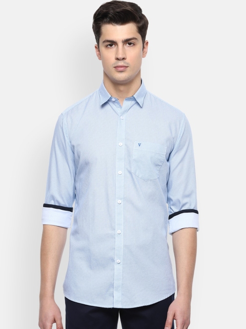 

Van Heusen Sport Men Blue Pure Cotton Slim Fit Printed Casual Shirt
