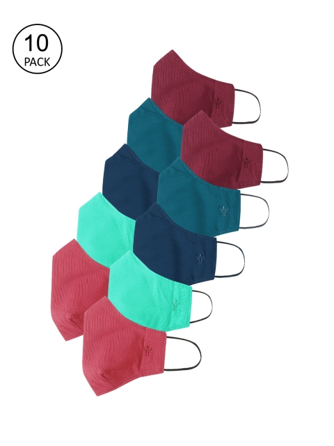 

RAMRAJ COTTON Unisex Pack Of 10 Assorted 2-Ply Cloth Mask