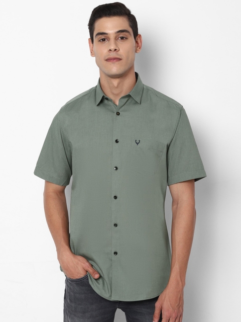 

Allen Solly Men Green Slim Fit Solid Casual Shirt