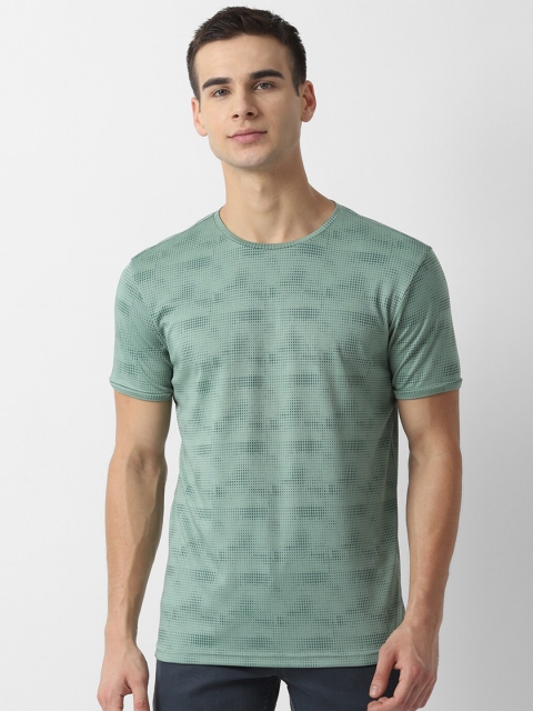 

Louis Philippe Sport Men Green Printed Slim Fit Round Neck T-shirt