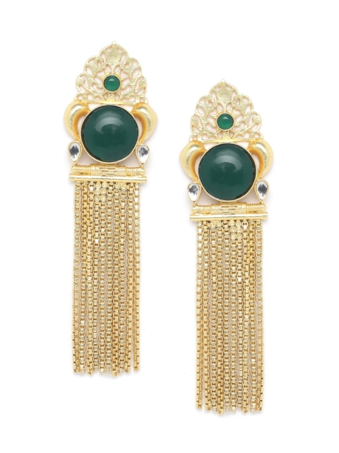

PANASH Gold-Toned Contemporary Drop Earrings