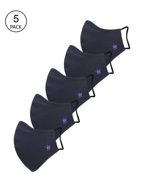 

Louis Philippe Men Pack Of 5 Assorted 3-Ply Reusable Cotton Protective Outdoor Masks