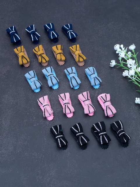 

Golden Peacock Girls Set of 20 Multicoloured Tic Tac Hair Clips, Multi