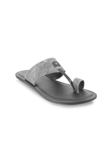 

Mochi Men Grey & Black Comfort Sandals