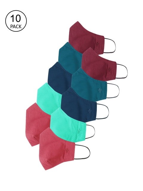 

RAMRAJ COTTON Unisex Pack Of 10 Assorted 2-ply Cotton Reusable Cloth Masks