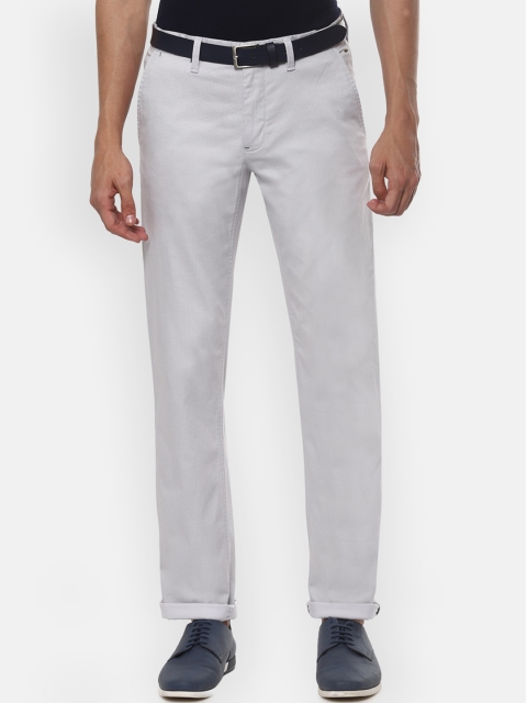 

Louis Philippe Sport Men Grey Slim Fit Self-Design Regular Trousers