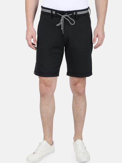 Monte Carlo Men Black Solid Regular Fit Shorts