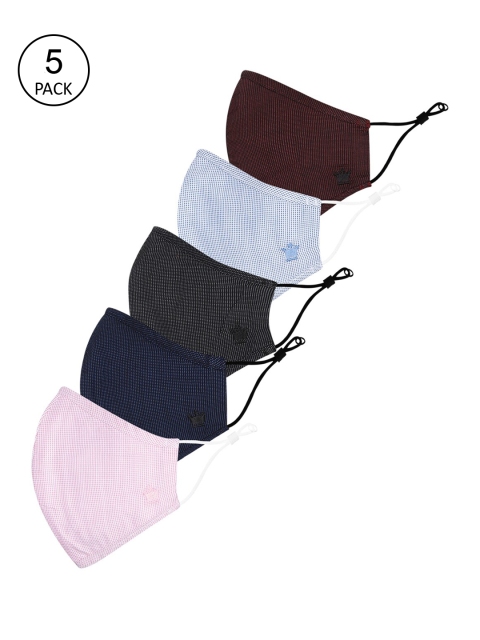 

Louis Philippe Men Pack of 3 Assorted Cotton 3-Ply Reusable Cloth Masks