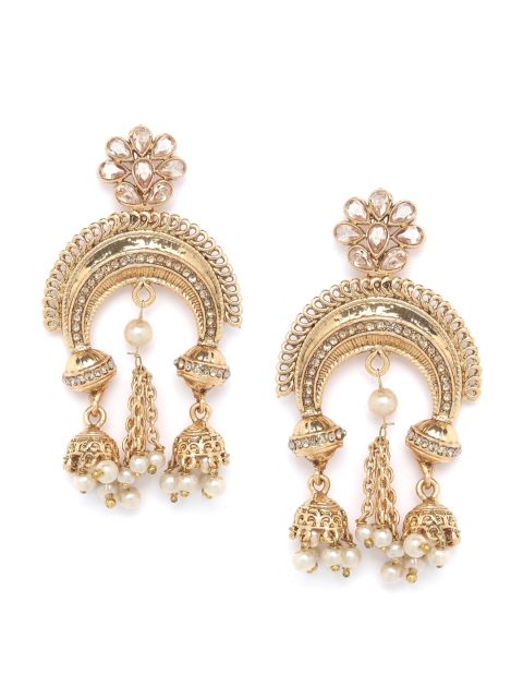 

PANASH Gold-Plated Contemporary Chandbalis