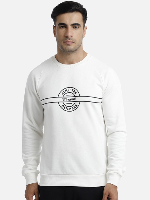 

hummel Men White Printed Sweatshirt