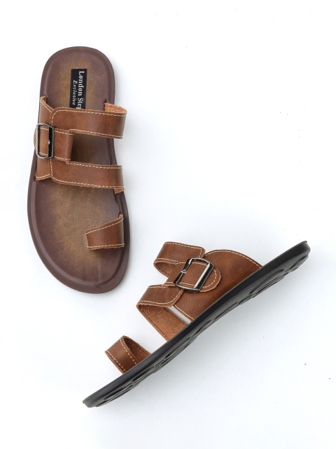 

LONDON STEPS Men Brown Comfort Sandals