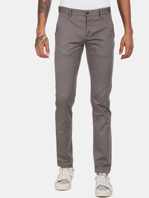 

Arrow Sport Men Grey Regular Fit Solid Regular Trousers
