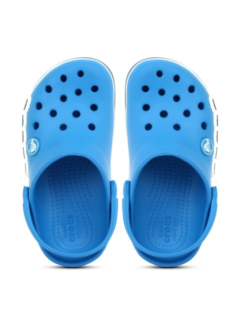 

Crocs Unisex Kids Blue & White Solid Croslite Clogs