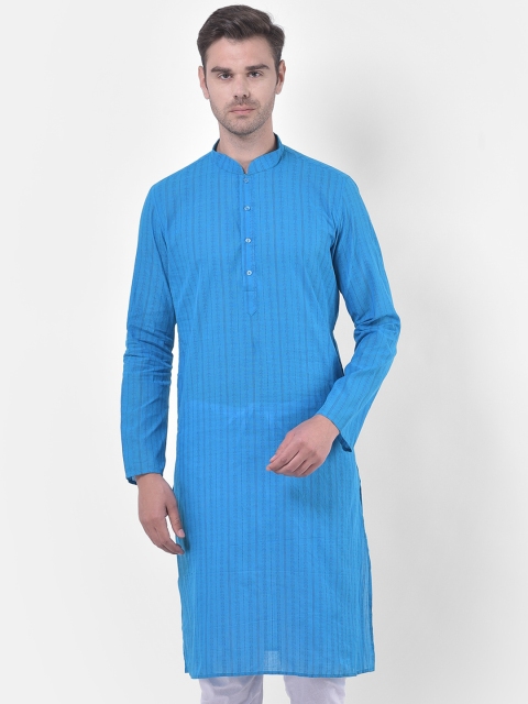 

LAMAAYA Men Blue Thread Work Kurta