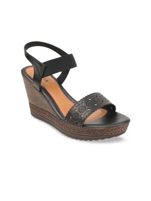 

Rocia Women Black Textured Sandals
