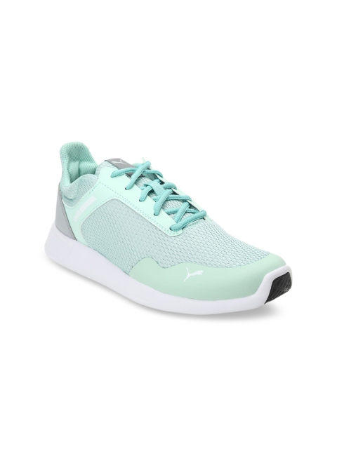 

Puma Women Green Woven Design Sneakers
