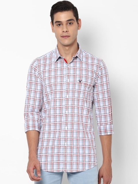 

Allen Solly Men White & Red Slim Fit Checked Casual Shirt