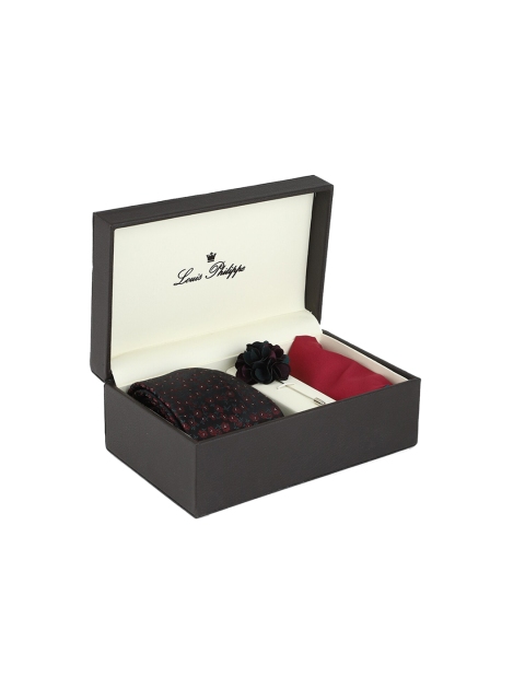 

Louis Philippe Men Maroon & Black Accessory Gift Set