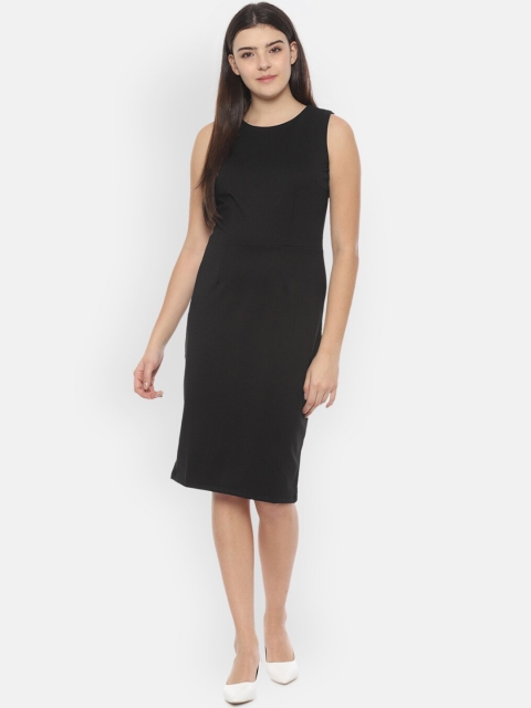 

Allen Solly Woman Women Black Solid Sheath Dress