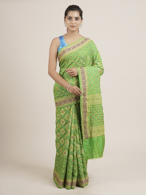 

Pothys Green Woven Design Art Silk Saree