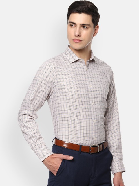 

Louis Philippe Men Yellow & Black Slim Fit Checked Formal Shirt