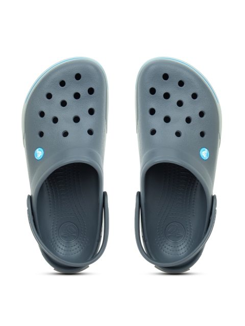

Crocs Unisex Grey & Blue Solid Clogs