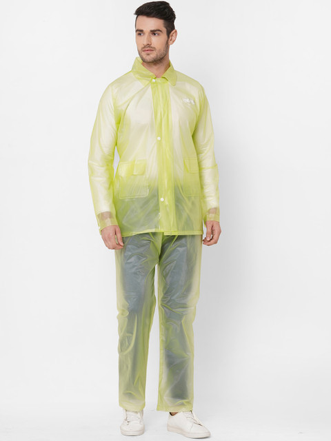 

Zeel Men Yellow Solid Rain Suit