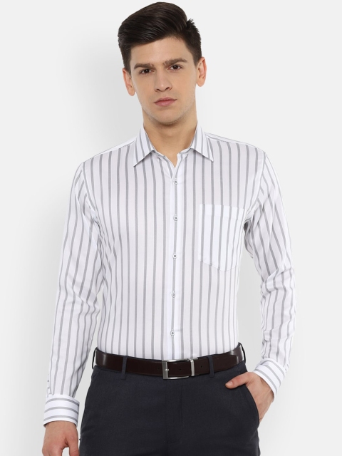 

Van Heusen Men White & Black Slim Fit Striped Formal Shirt