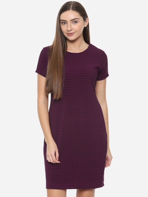 

Allen Solly Woman Burgundy Sheath Dress