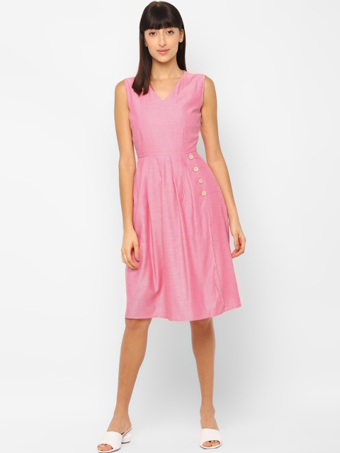 

Allen Solly Woman Pink Fit and Flare Dress