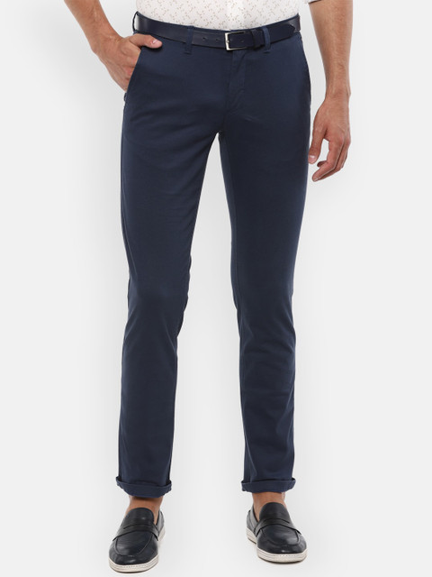 

Louis Philippe Sport Men Navy Blue Slim Fit Solid Regular Trousers