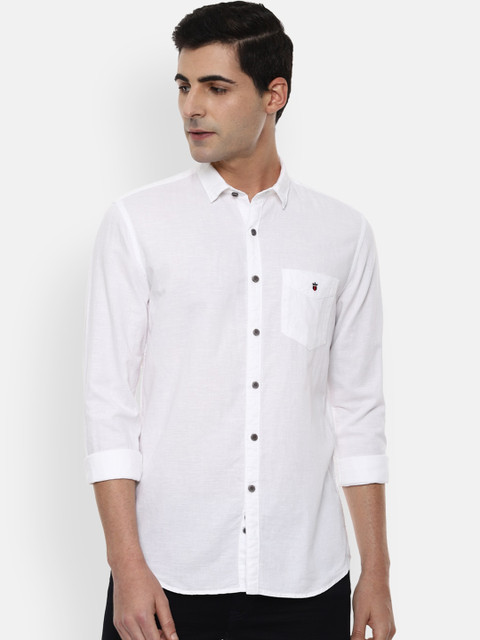 

Louis Philippe Sport Men White Slim Fit Solid Casual Shirt