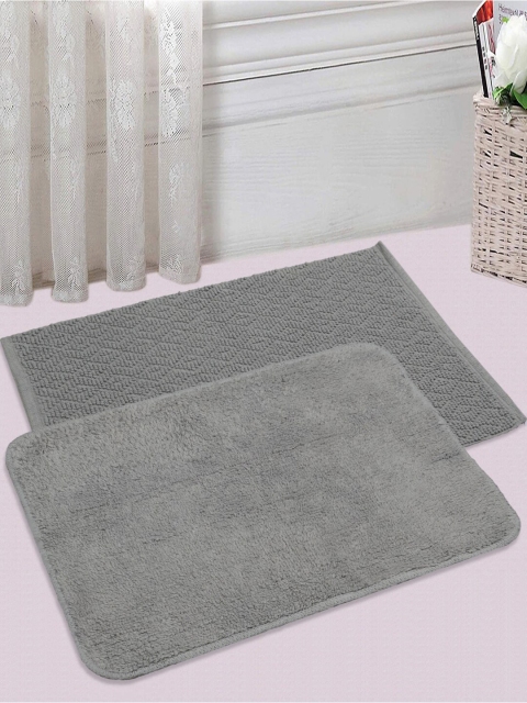 

Saral Home Set of 2 Charcoal Grey 1200 GSM Cotton Bath Rugs