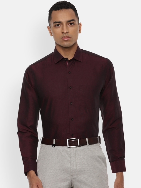 

Van Heusen Men Maroon Slim Fit Solid Formal Shirt