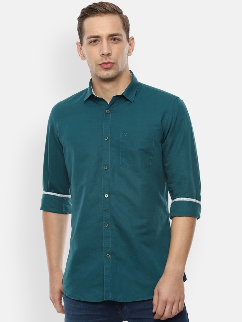 

Van Heusen Sport Men Teal Green Regular Fit Solid Casual Shirt