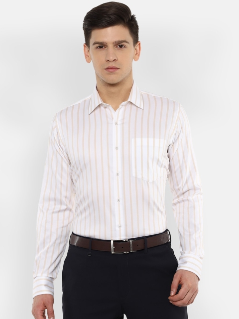 

Van Heusen Men White Slim Fit Striped Formal Shirt