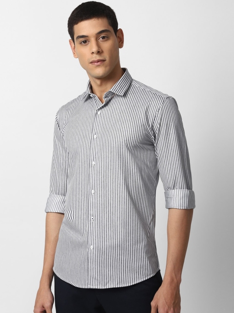 

Louis Philippe Sport Men White Slim Fit Striped Casual Shirt