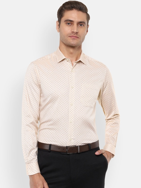 

Louis Philippe Men Beige Slim Fit Printed Formal Shirt