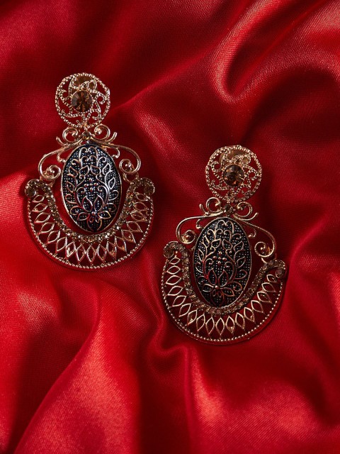 

PANASH Gold-Plated Contemporary Drop Earrings