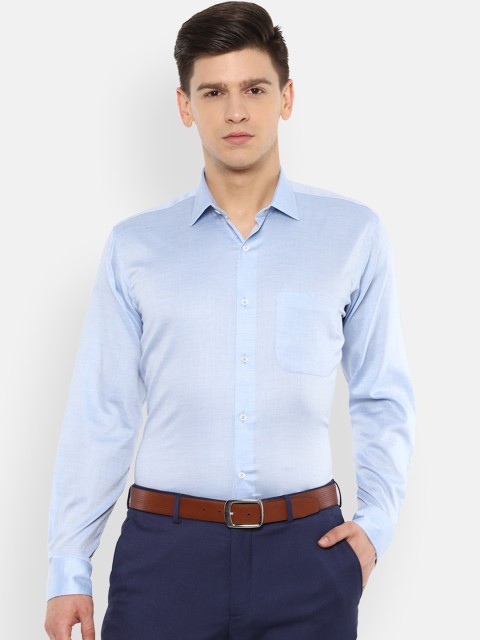 

Van Heusen Men Blue Regular Fit Solid Casual Shirt