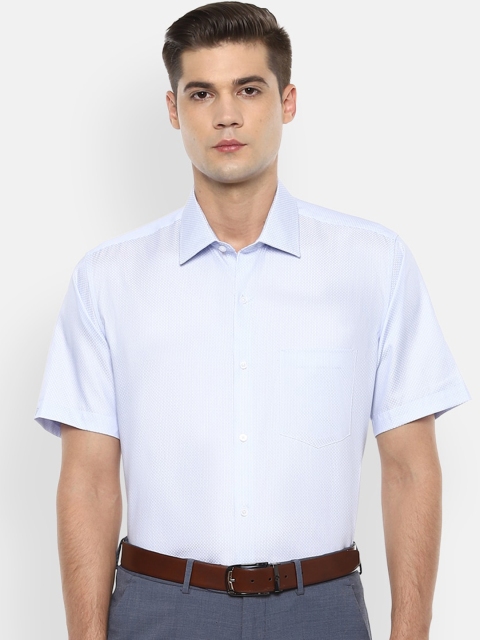 Van Heusen Men Blue Regular Fit Striped Formal Shirt