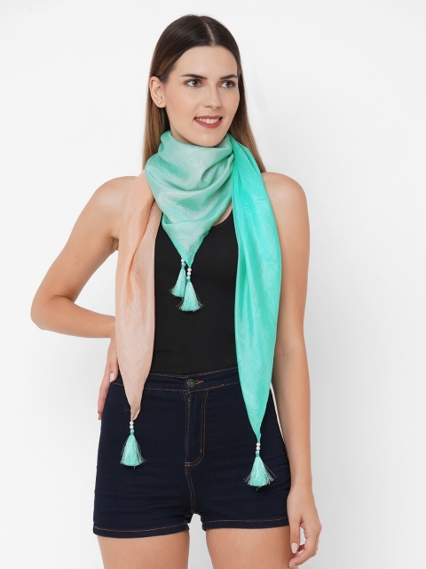 

Get Wrapped Women Beige Printed Square Beige / Blue Scarf