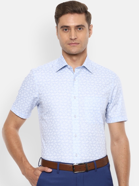 

Louis Philippe Men Blue Regular Fit Printed Casual Shirt