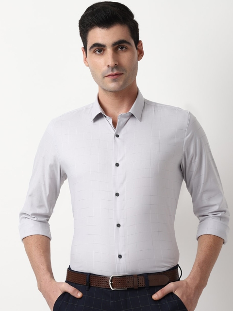 

Louis Philippe Sport Men Grey Slim Fit Checked Casual Shirt