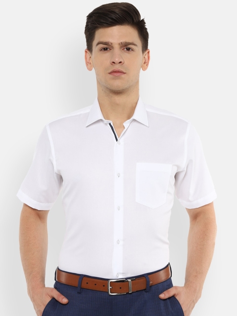 

Van Heusen Men White Regular Fit Solid Cotton Formal Shirt
